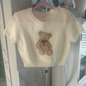 Women’s cropped Teddy Bear Sweater